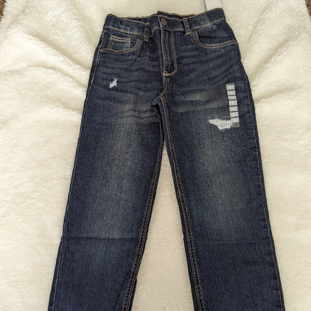 NWT Boys OshKosh BGosh Skinny Dark Wash Distressed Jeans sz 8